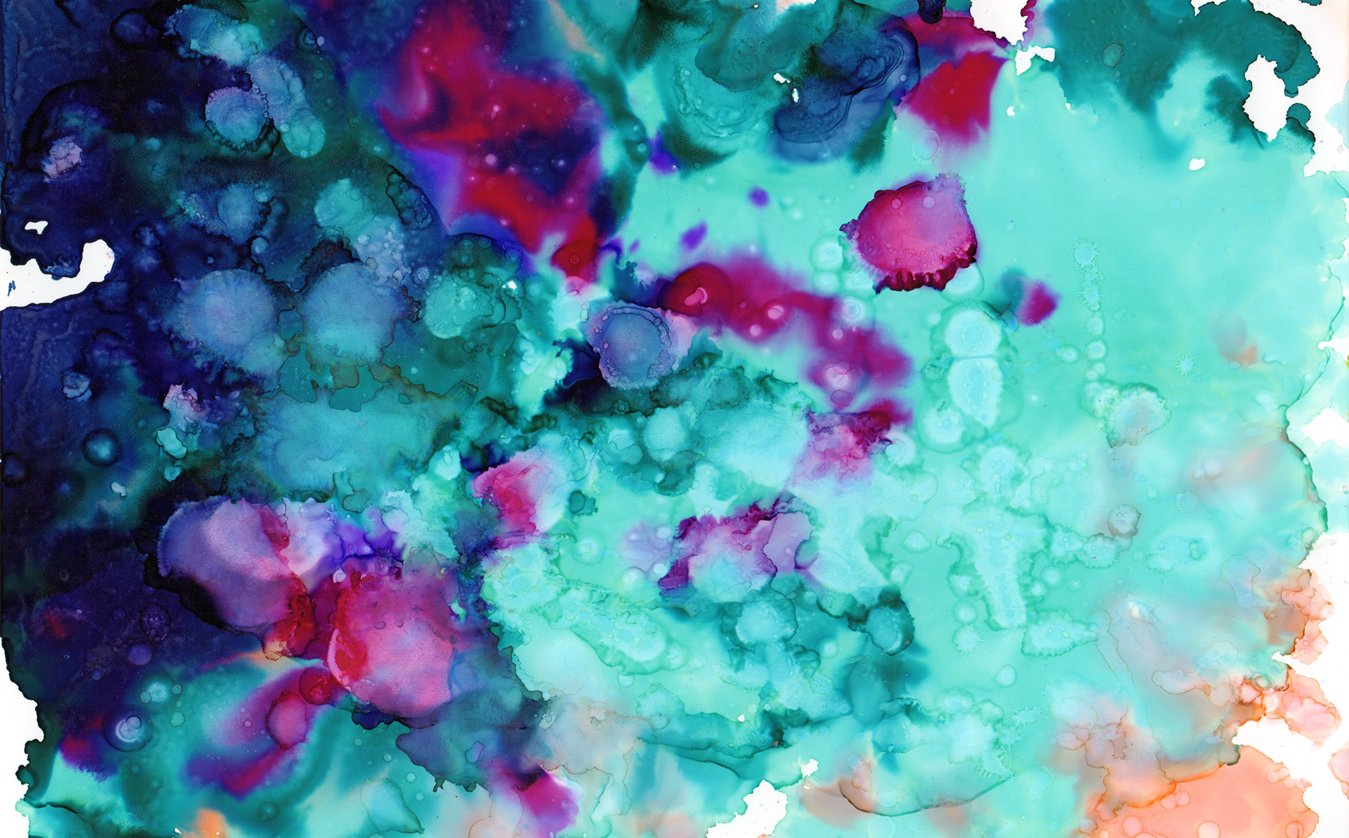 Download Иллюстрация "Blue and Purple Inks - Illustration" / Blue and Purple Inks - Illustration - Иллюстрация на тему графика watercolor watercolour ink alcohol background abstract paint texture textures textured blue purple cool