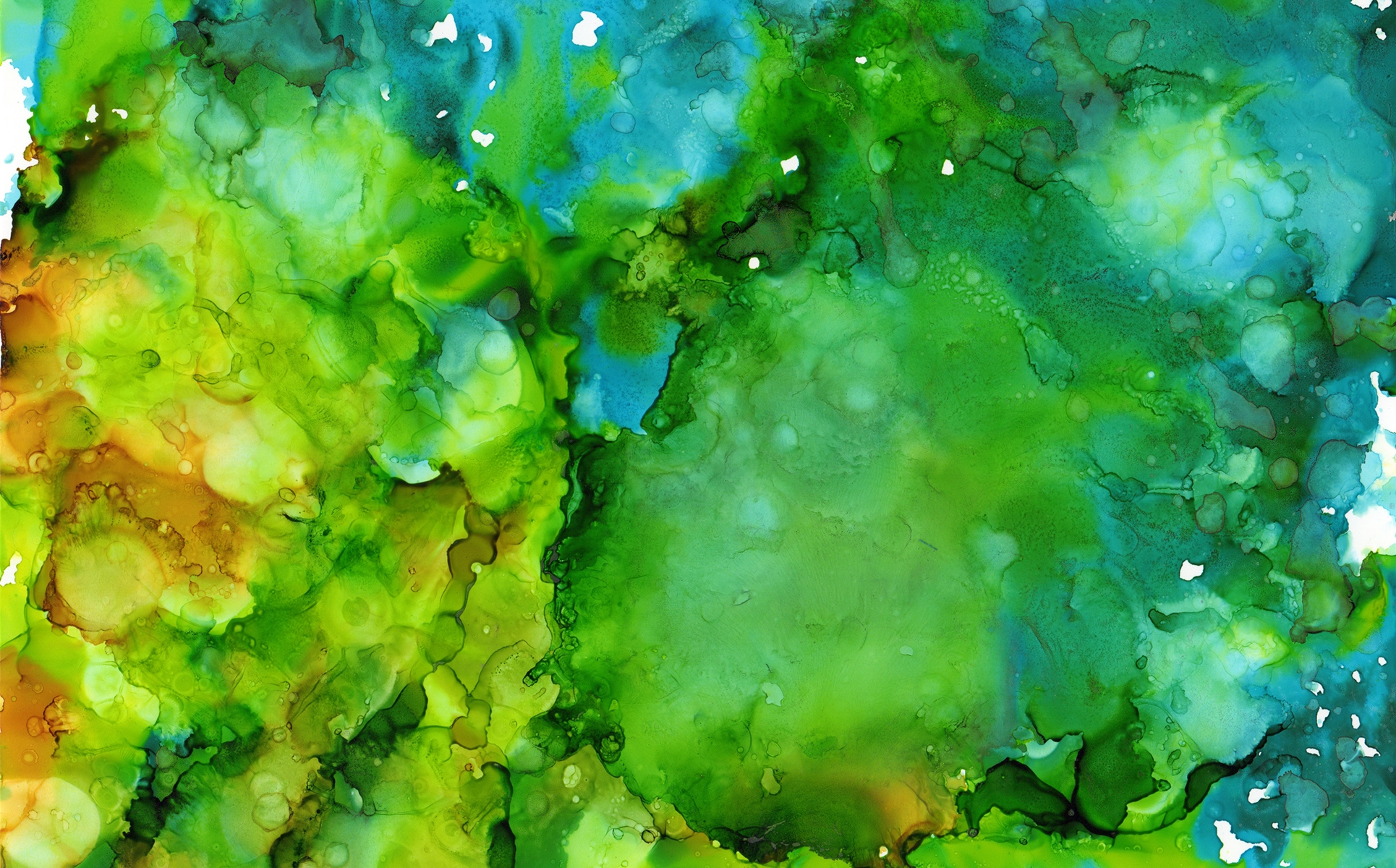 Download Иллюстрация "Green Ink Textures - Illustration" / Green Ink Textures - Illustration - Иллюстрация на тему графика watercolor watercolour ink alcohol paint abstract background green cool texture textured textures