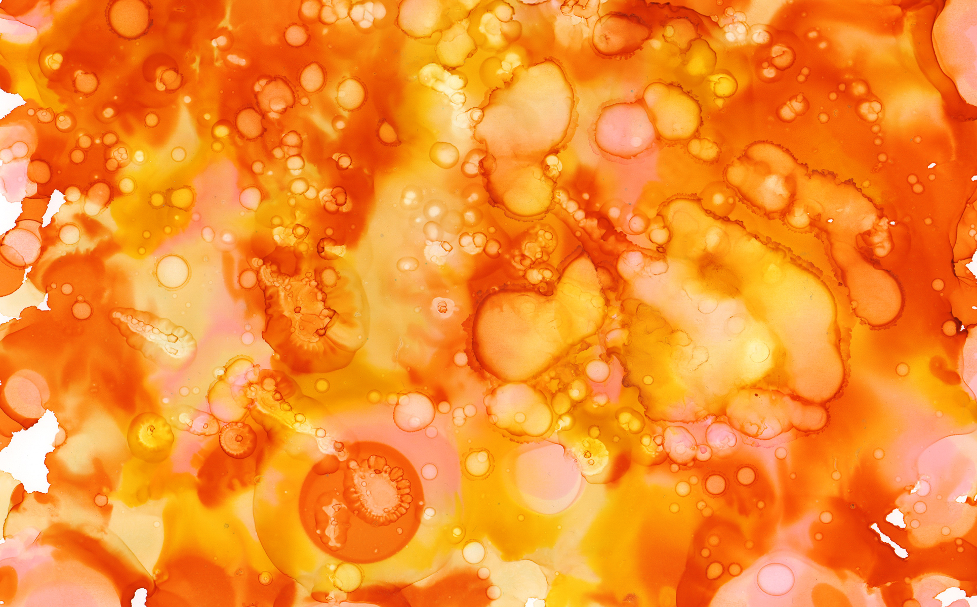 Download Иллюстрация "Orange and Yellow Ink Textures - Illustration" / Orange and Yellow Ink Textures - Illustration - Иллюстрация на тему графика watercolor watercolour ink alcohol background abstract paint texture textured textures orange yellow warm