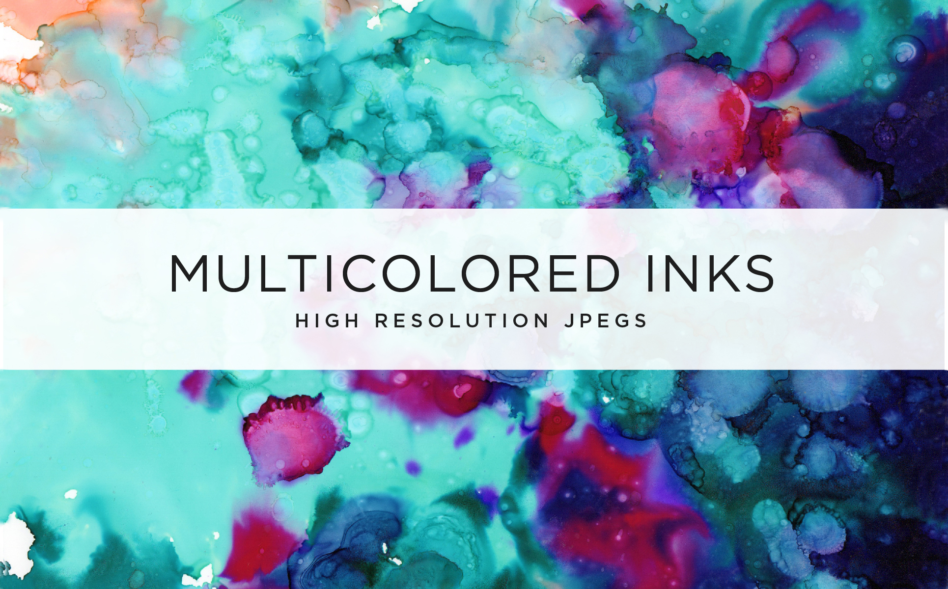 Download Иллюстрация "Multicolored Inks - Volume 1 - Illustration" / Multicolored Inks - Volume 1 - Illustration - Иллюстрация на тему графика ink inks alcohol green red blue purple yellow orange pink paint abstract watercolor watercolour background texture textures