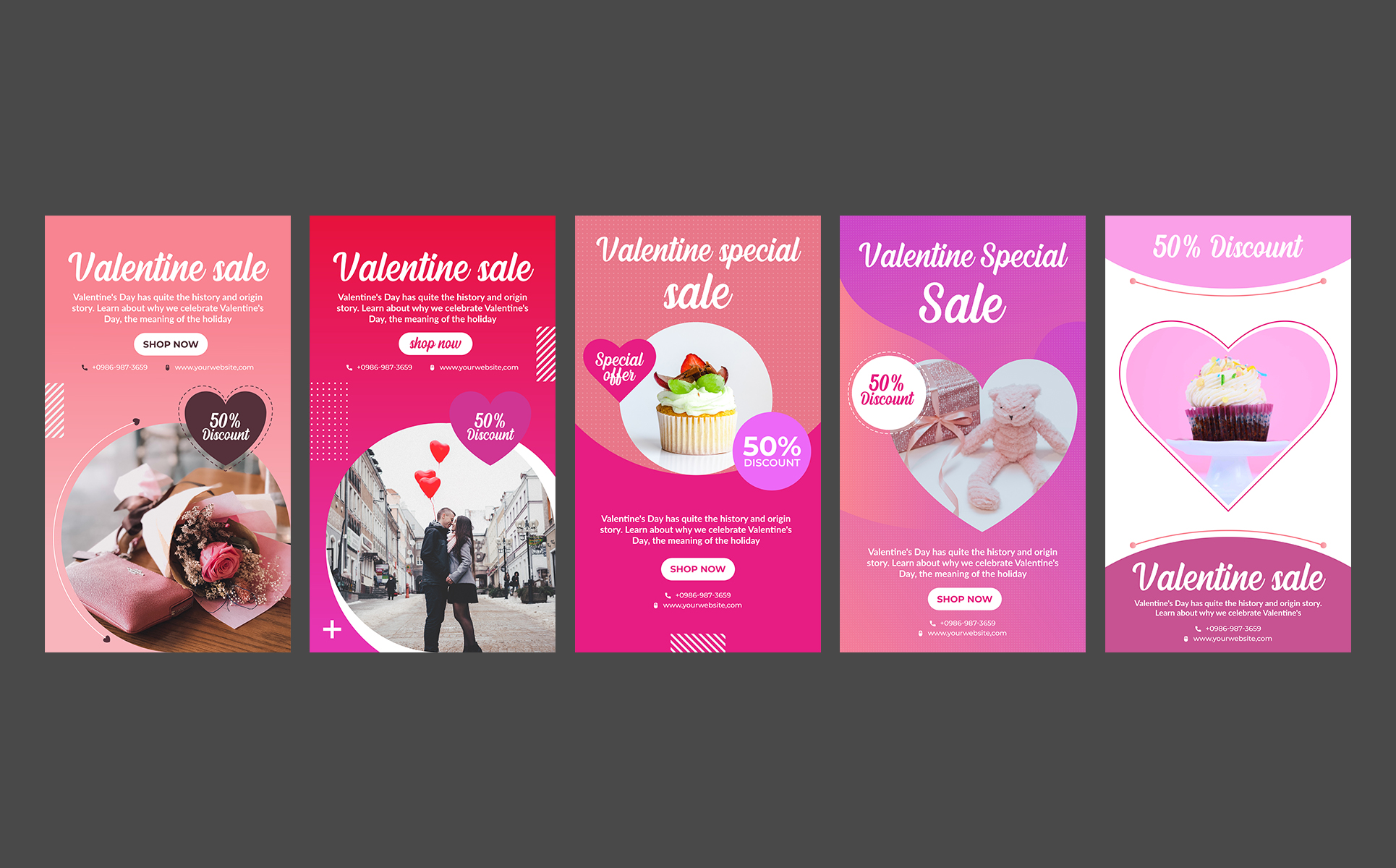 Download Шаблон для соцсетей "Valentine banner and story set Social Media Template" / Valentine banner and story set Social Media Template - Шаблон для соцсетей на тему графика banner sale template instagram socaial media valentine offer social post story facebook valedtine day