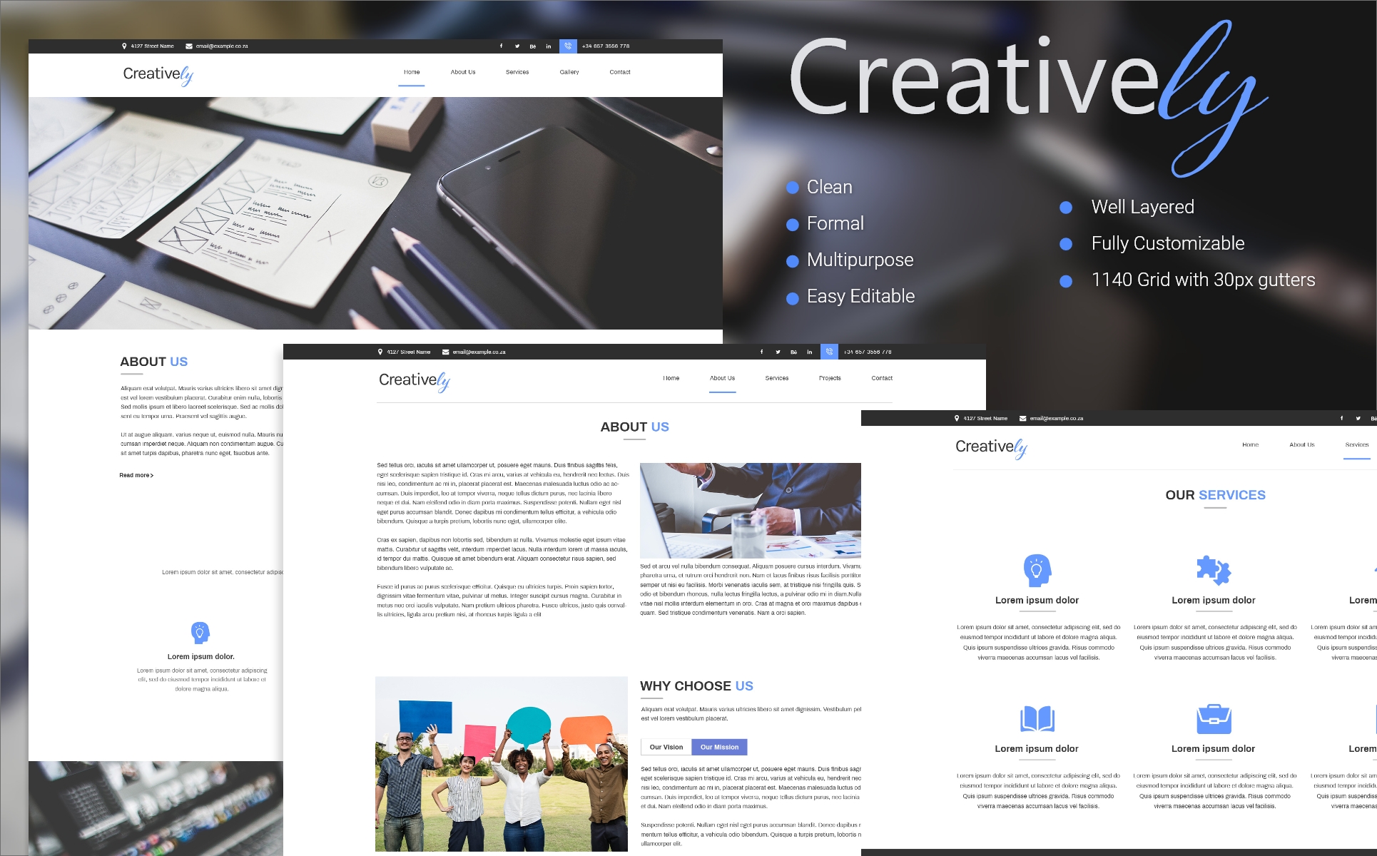 Creatively PSD Template