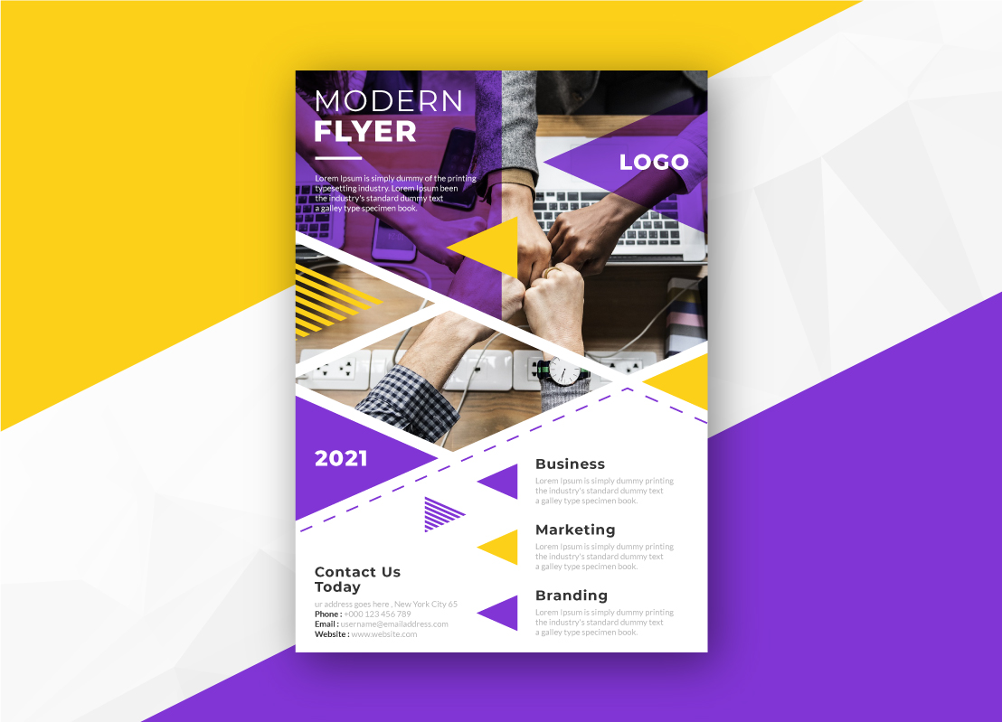 Download Фирменный стиль "Creative & Modern Flyer - Corporate Identity Template" / Creative & Modern Flyer - Corporate Identity Template - Фирменный стиль на тему графика advertisement advertising agency bundle business flyer clean company corporate creative design leaflet magazine marketing modern multipurpose newspaper pamphlet unique purple