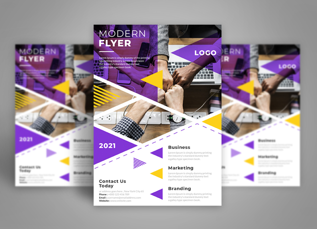 Download Фирменный стиль "Creative & Modern Flyer - Corporate Identity Template" / Creative & Modern Flyer - Corporate Identity Template - Фирменный стиль на тему графика advertisement advertising agency bundle business flyer clean company corporate creative design leaflet magazine marketing modern multipurpose newspaper pamphlet unique purple