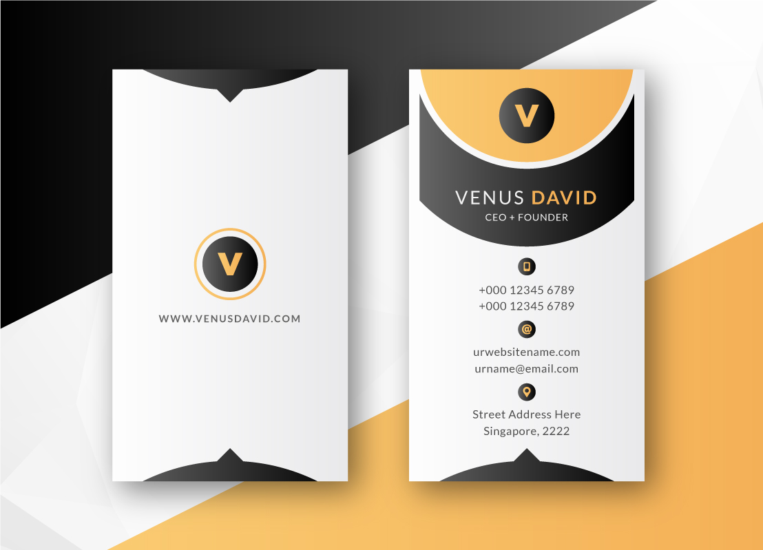 Download Фирменный стиль "Venus Clean & Modern Business Card - Corporate Identity Template" / Venus Clean & Modern Business Card - Corporate Identity Template - Фирменный стиль на тему графика business card call clean corporate creative design developer individual modern personal professional sleek style stylish tech template unique orange black