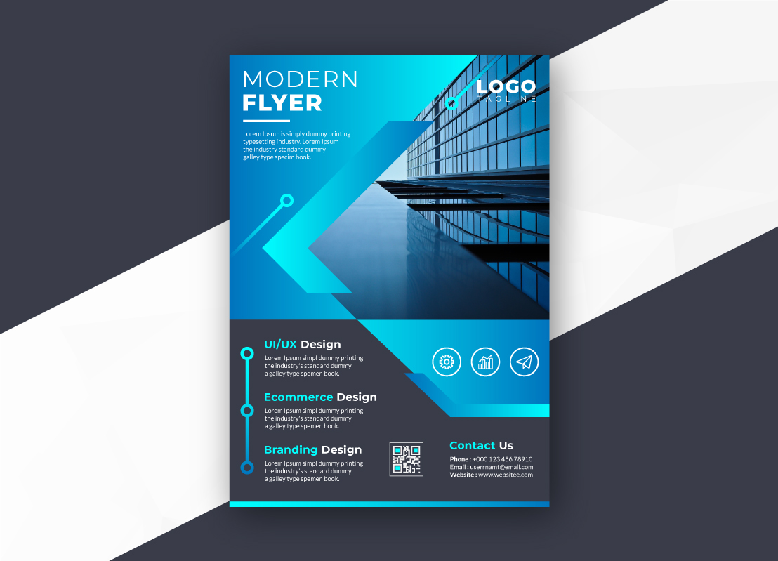 Download Фирменный стиль "Stylish Digital Technology Flyer - Corporate Identity Template" / Stylish Digital Technology Flyer - Corporate Identity Template - Фирменный стиль на тему графика advertisement advertising agency business flyer clean company corporate creative design leaflet magazine marketing modern multipurpose newspaper technology digital blue stylish