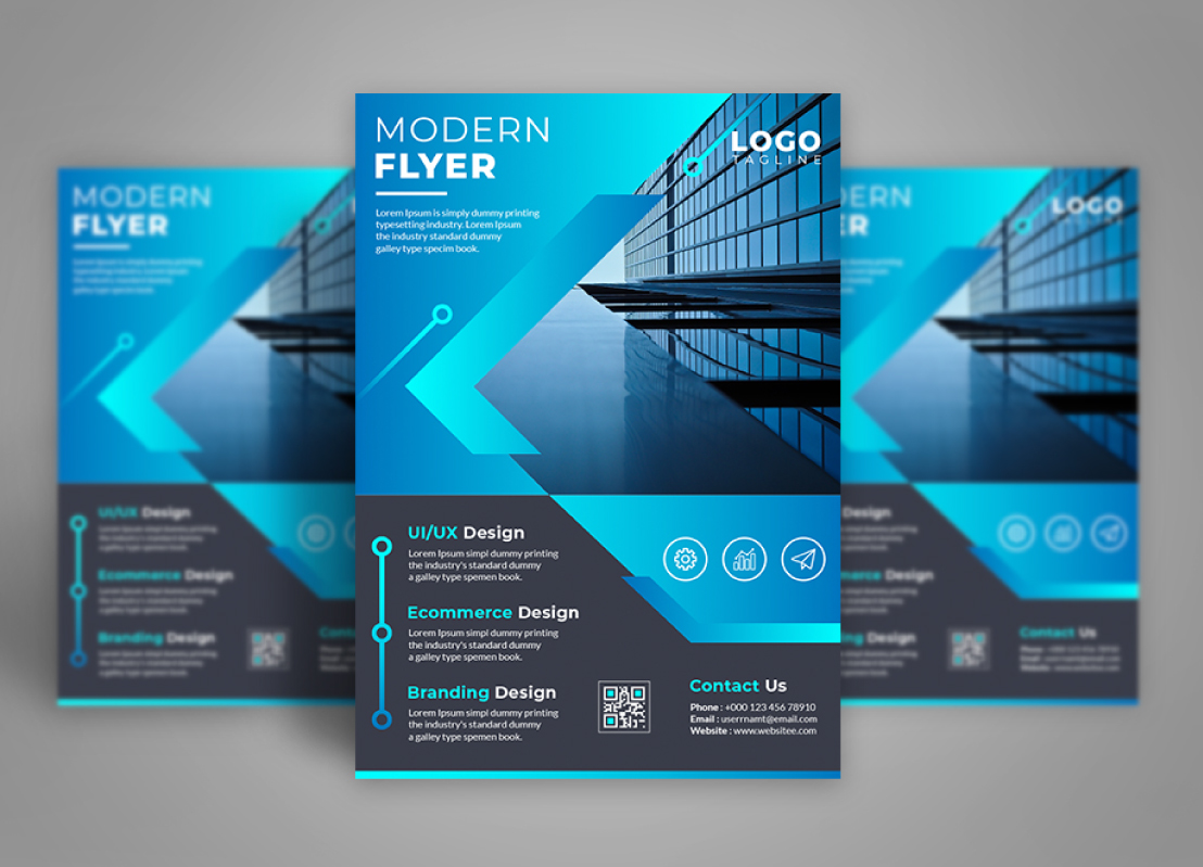 Download Фирменный стиль "Stylish Digital Technology Flyer - Corporate Identity Template" / Stylish Digital Technology Flyer - Corporate Identity Template - Фирменный стиль на тему графика advertisement advertising agency business flyer clean company corporate creative design leaflet magazine marketing modern multipurpose newspaper technology digital blue stylish