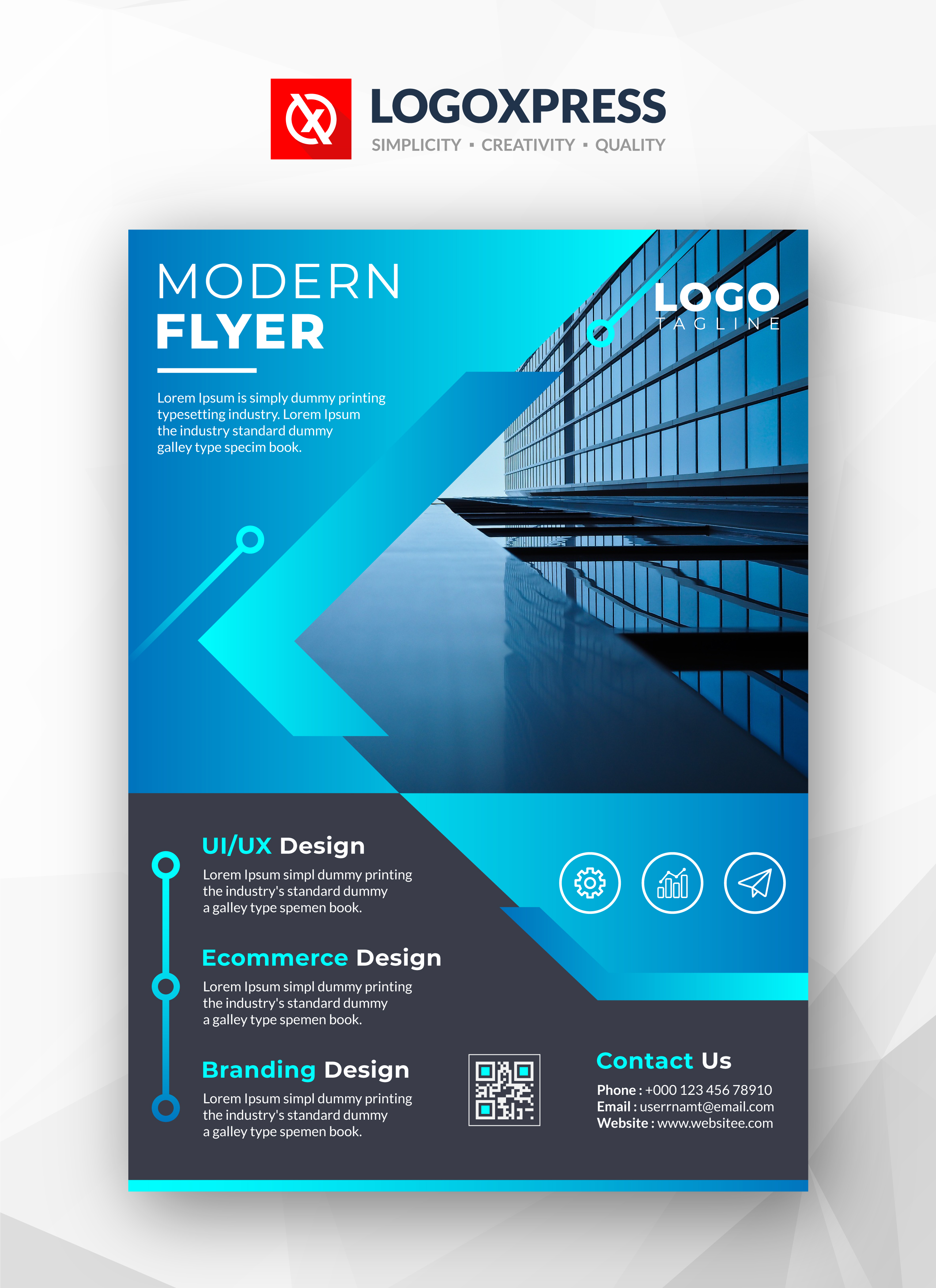 Stylish Digital Technology Flyer Corporate Identity Template