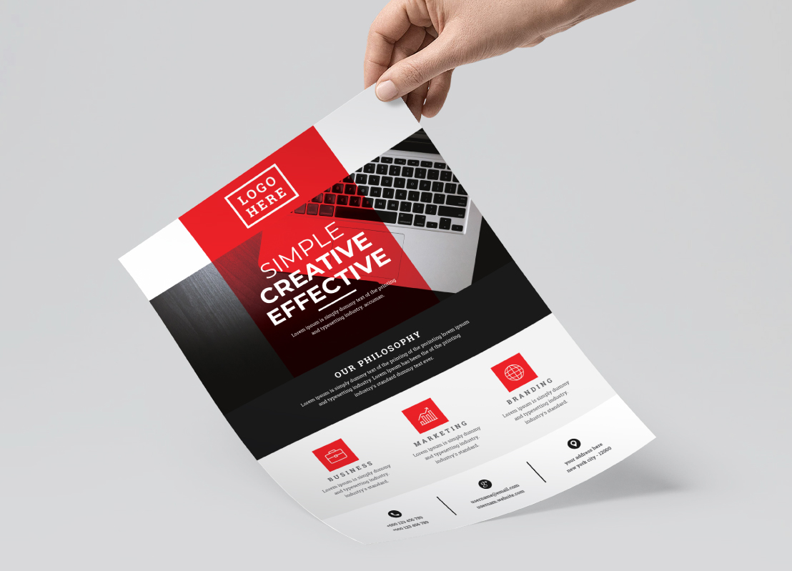 Download Фирменный стиль "Simple Effective Red Flyer - Corporate Identity Template" / Simple Effective Red Flyer - Corporate Identity Template - Фирменный стиль на тему графика advertisement advertising agency business flyer clean company corporate creative design leaflet magazine marketing modern multipurpose newspaper photoshop minimal minimalist red