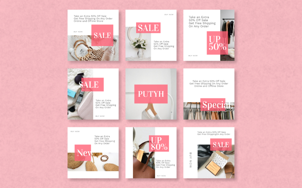 Download Шаблон для соцсетей "Square Design Bundle Social Media Template" / Square Design Bundle Social Media Template - Шаблон для соцсетей на тему графика instagram facebook twitter banner template sale media social background design vector fashion promotion stories instagramtemplatesundefined