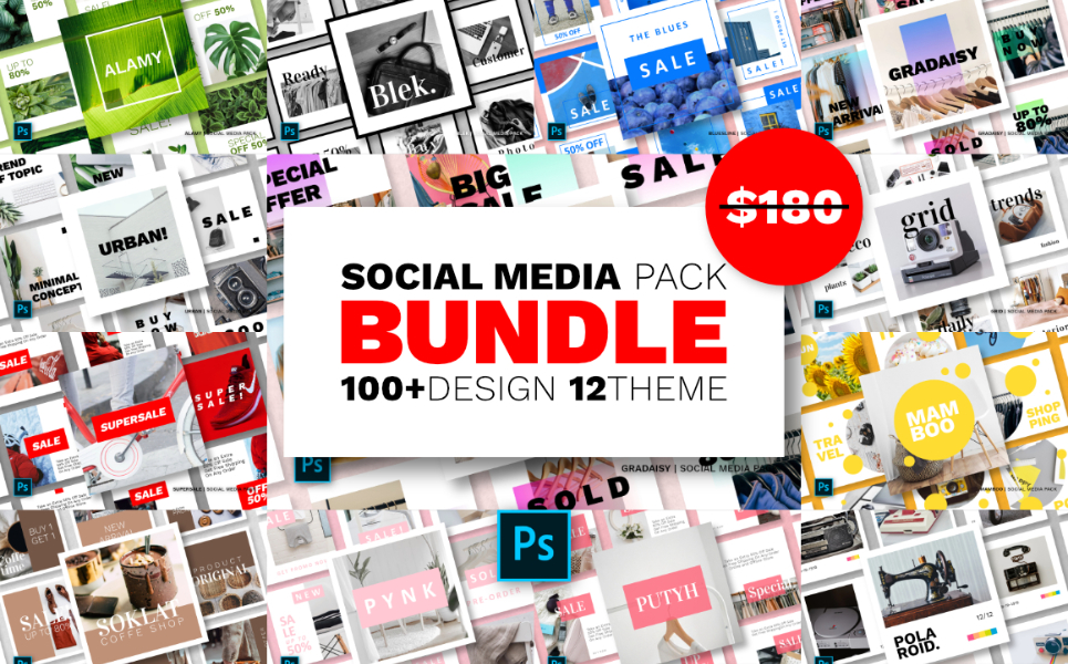 Download Шаблон для соцсетей "Instagram Design Bundle Social Media Template" / Instagram Design Bundle Social Media Template - Шаблон для соцсетей на тему графика instagram stories post banner template twitter facebook social media story