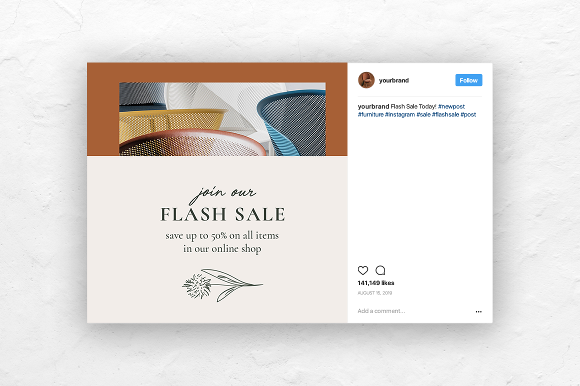 Download Шаблон для соцсетей "Instagram Social Media Template" / Instagram Social Media Template - Шаблон для соцсетей на тему графика instagram templates social media branding template styles post