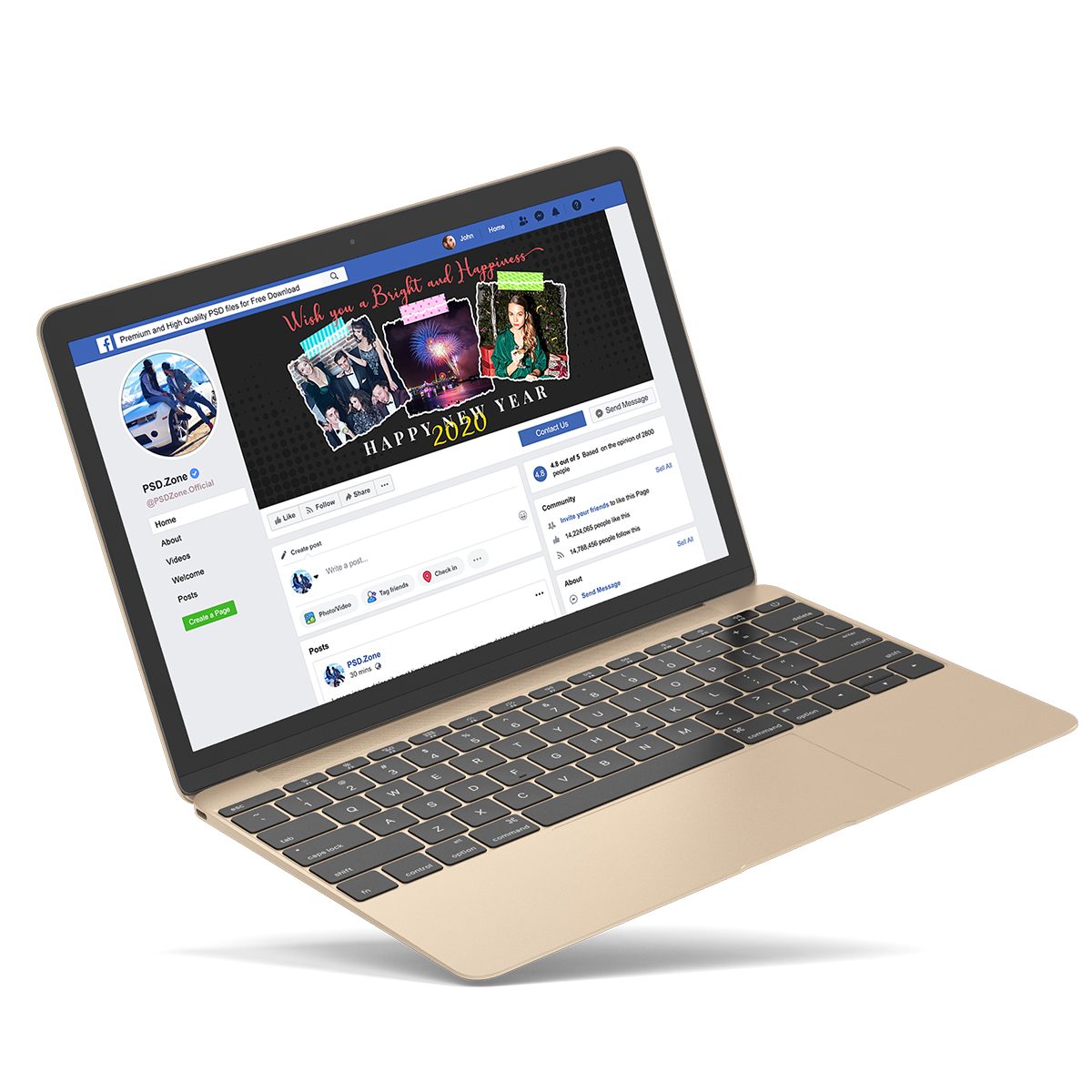 Download Шаблон для соцсетей "New Year FB Cover Social Media Template" / New Year FB Cover Social Media Template - Шаблон для соцсетей на тему графика new year 2020 christmas fb facebook cover post story celebration enjoy holiday vacation personal memory party club fashion tour instagram