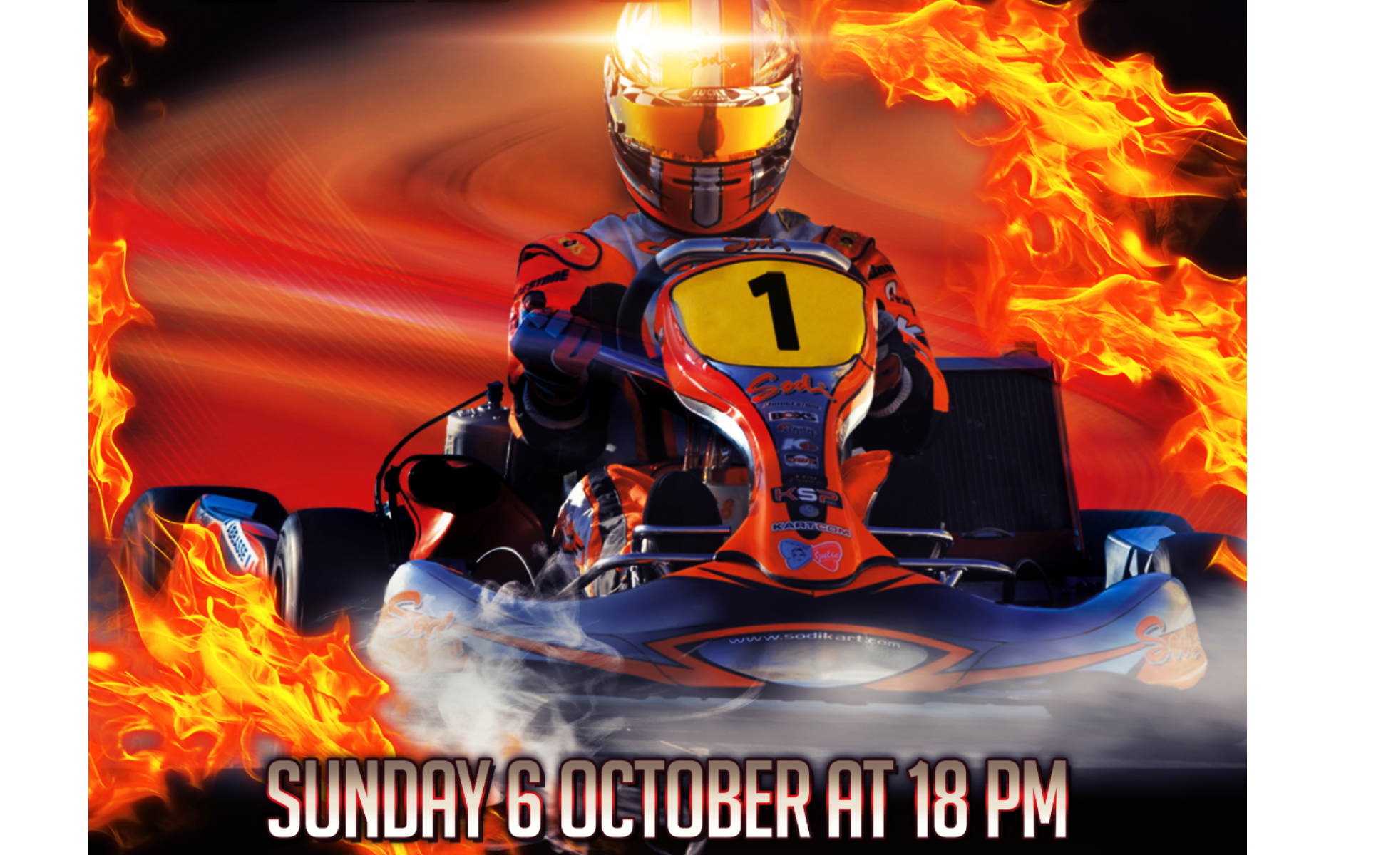 Download PSD шаблон "Kart Race Flyer PSD Template" / Kart Race Flyer PSD Template - PSD шаблон на тему графика kart race car flyer template event outdoor sport racing entertainment auto