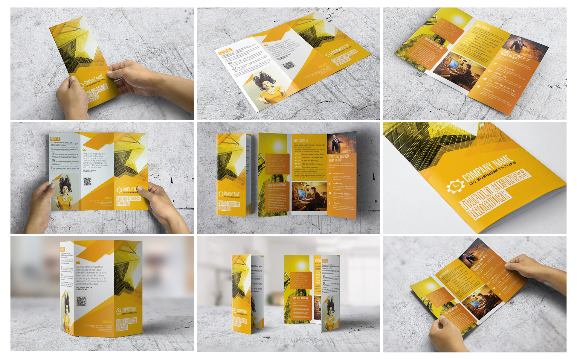 Download Фирменный стиль "Trifold Brochure - Corporate Identity Template" / Trifold Brochure - Corporate Identity Template - Фирменный стиль на тему графика advertising agency branding brochure business clean company corporate creative customizable financial indesign letter marketing modern multipurpose print ready pro professional
