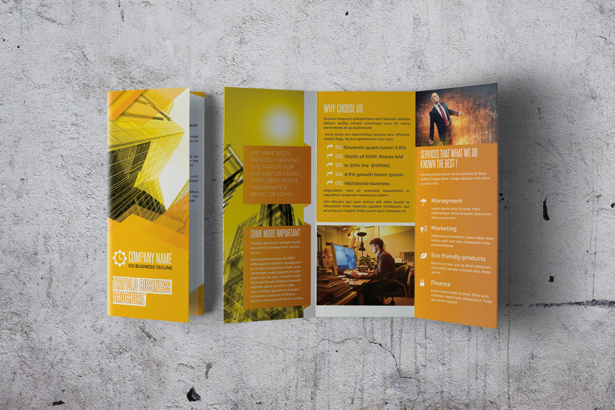 Download Фирменный стиль "Trifold Brochure - Corporate Identity Template" / Trifold Brochure - Corporate Identity Template - Фирменный стиль на тему графика advertising agency branding brochure business clean company corporate creative customizable financial indesign letter marketing modern multipurpose print ready pro professional
