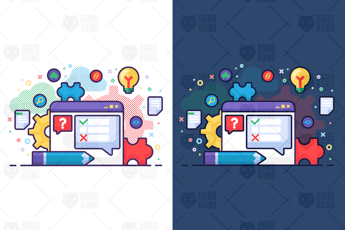 Download Иллюстрация "Analysis Concept - Illustration" / Analysis Concept - Illustration - Иллюстрация на тему графика business analysis technology management software information web development symbol design application digital service graphic research search test internet process app