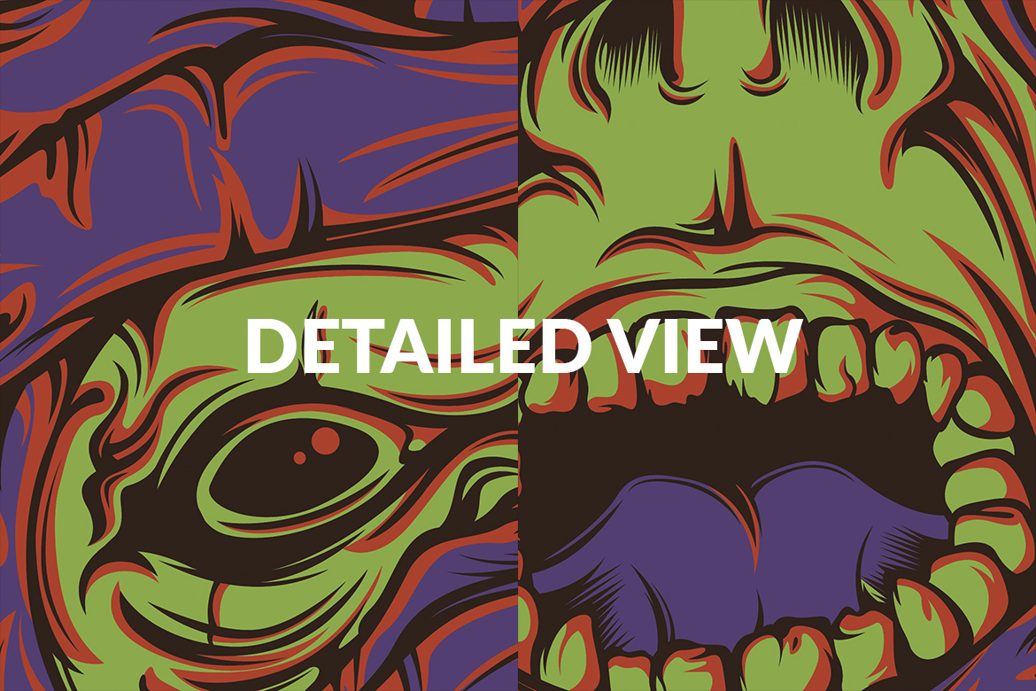 Download T-shirt Design "Mummies - T-shirt Design" / Mummies - T-shirt Design - T-shirt Design на тему графика illustration t-shirt design artwork apparel merch cartoon events fashion dark dope monster creepy mummy green horror oriental japanese