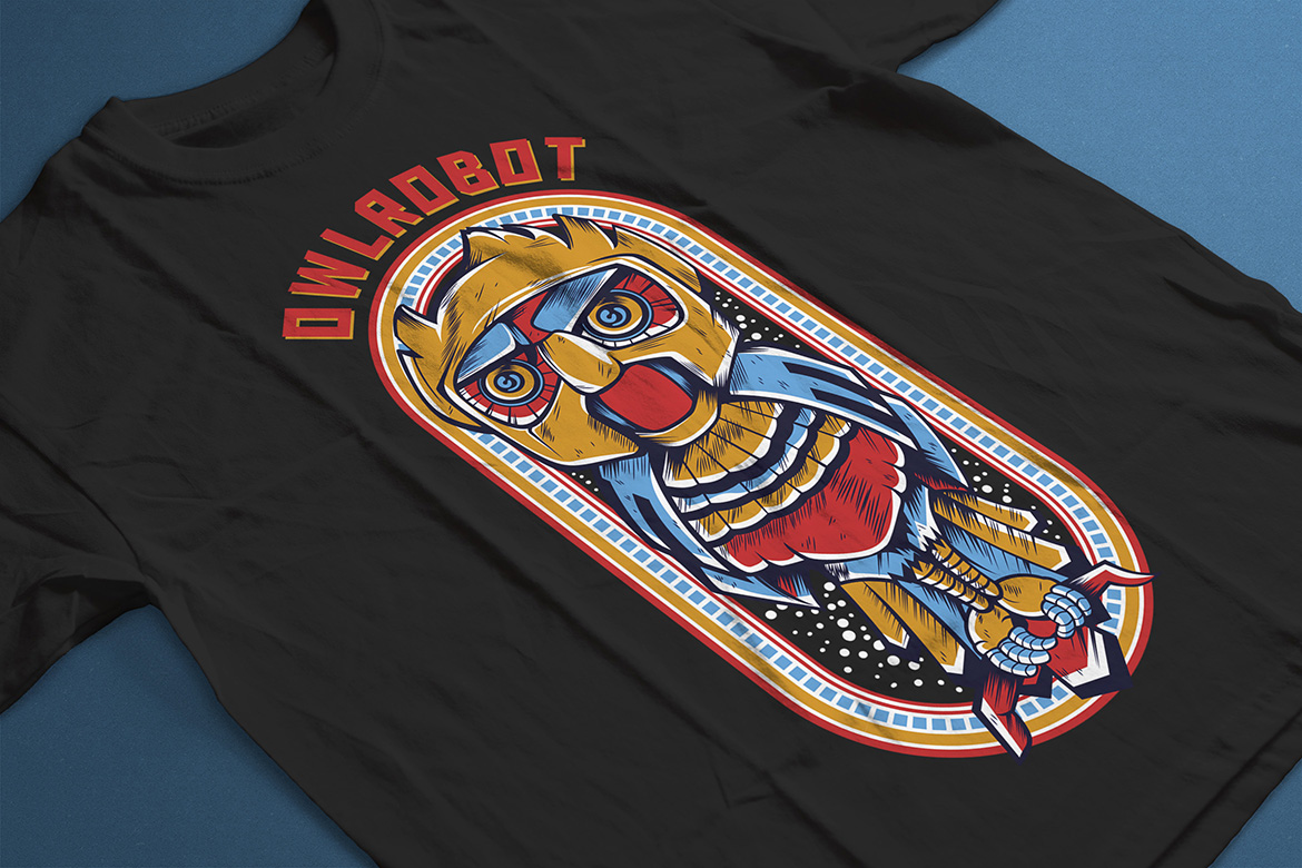 Owl Robot - T-shirt Design