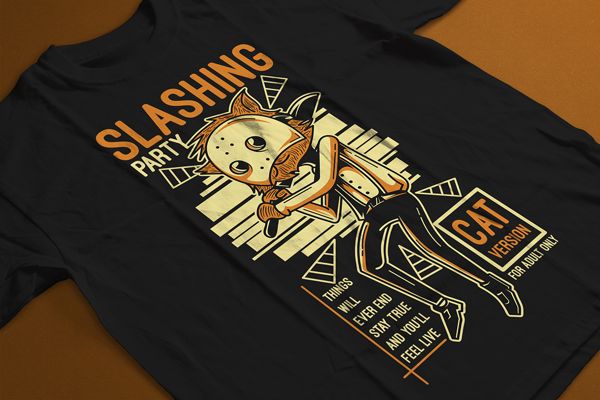 Slashing Party 4 - T-shirt Design