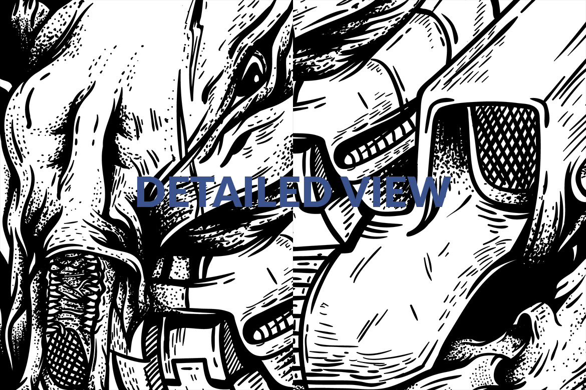 Download T-shirt Design "Revenge Alien - T-shirt Design" / Revenge Alien - T-shirt Design - T-shirt Design на тему графика illustration t-shirt design artwork apparel merch fashion style creative artistic custom dope streetwear alien grunge punk music tour metal dark