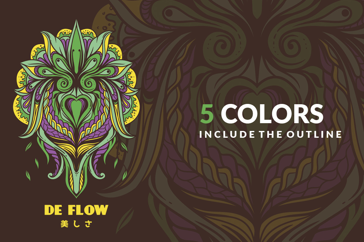 Download T-shirt Design "De Flow - T-shirt Design" / De Flow - T-shirt Design - T-shirt Design на тему графика illustration t-shirt design artwork apparel merch fashion style creative artistic custom dope streetwear flower floral nature summer holiday beach festival
