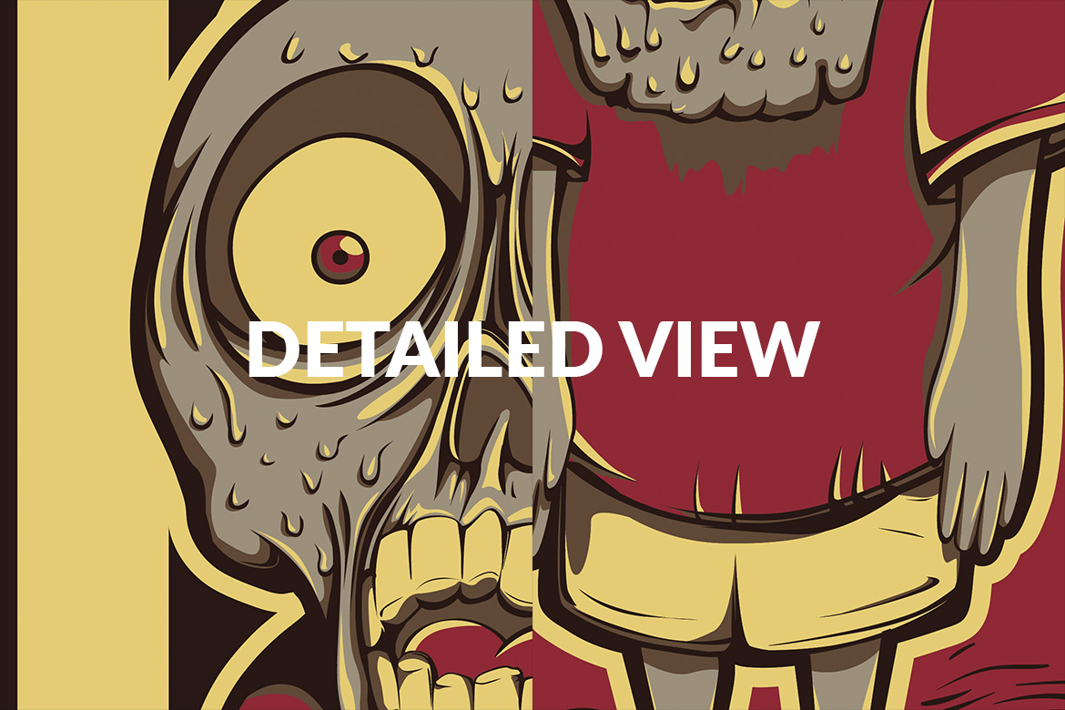 Download T-shirt Design "Little Zombie - T-shirt Design" / Little Zombie - T-shirt Design - T-shirt Design на тему графика illustration t-shirt design artwork apparel merch fashion style creative artistic custom dope streetwear zombie mascot cute little funny undead red