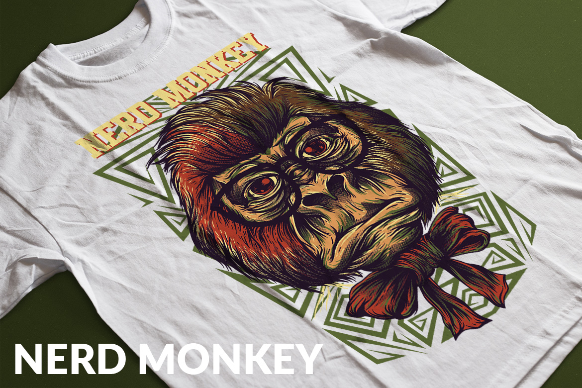 Nerd Monkey - T-shirt Design