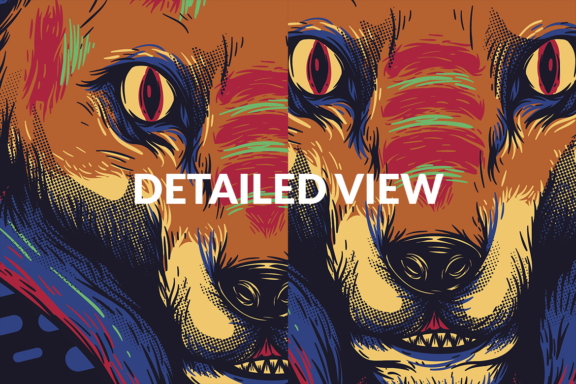 Download T-shirt Design "Voodoo Fox - T-shirt Design" / Voodoo Fox - T-shirt Design - T-shirt Design на тему графика illustration t-shirt design artwork apparel merch cartoon events fashion graphics poster mascot festival vox animal stylish voodoo magic show circus