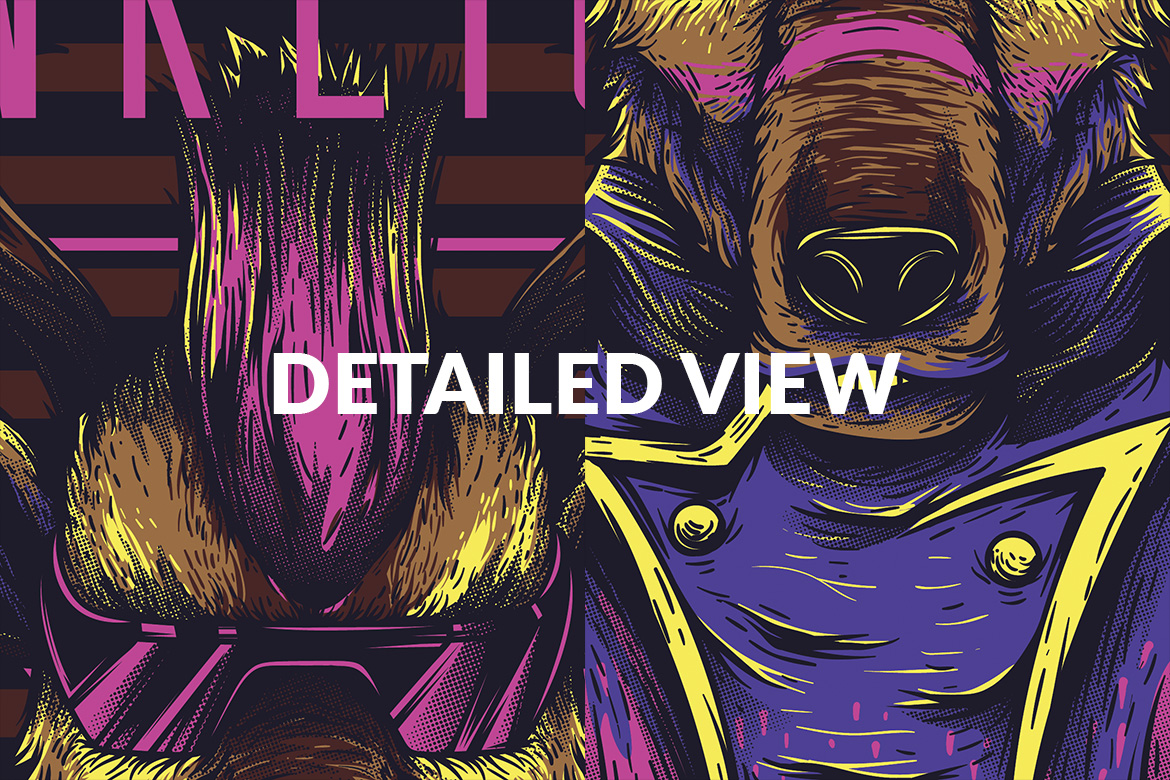 Download T-shirt Design "Funk Light - T-shirt Design" / Funk Light - T-shirt Design - T-shirt Design на тему графика illustration t-shirt design artwork apparel merch cartoon events fashion graphics poster mascot festival deer animal cyberfunk dope future style newwave