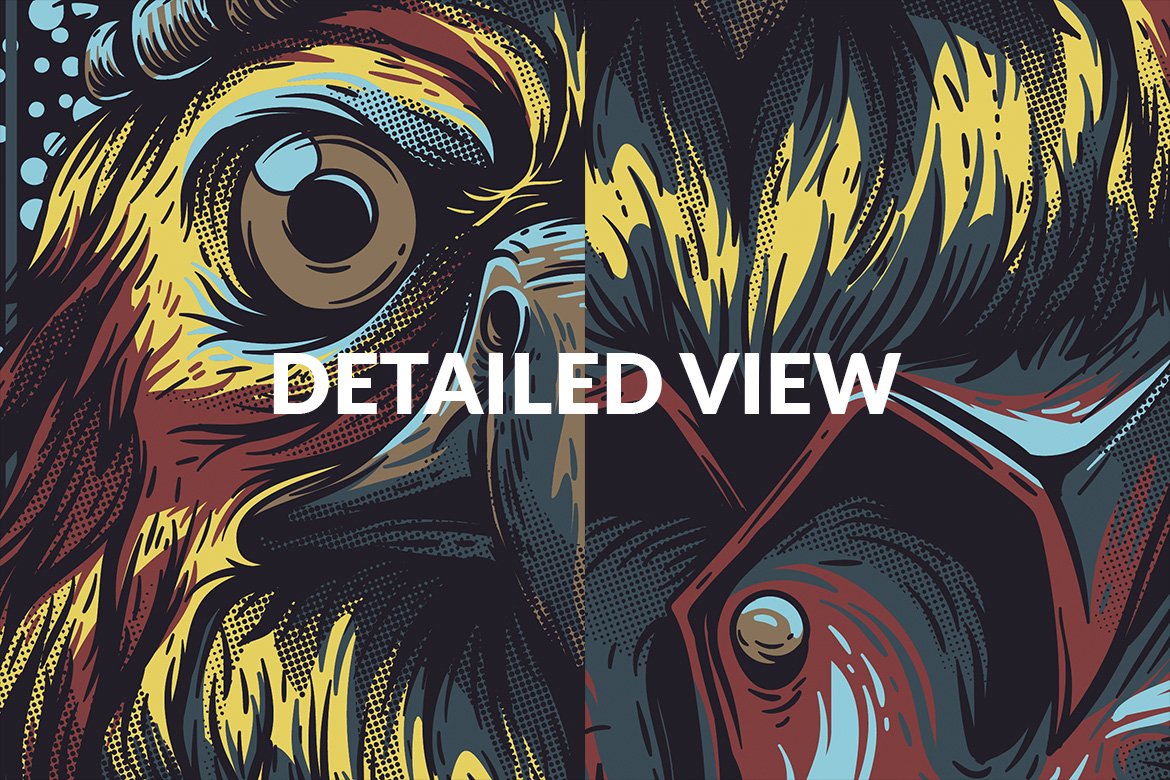 Download T-shirt Design "Angel Eagle - T-shirt Design" / Angel Eagle - T-shirt Design - T-shirt Design на тему графика illustration t-shirt design artwork apparel merch cartoon events fashion graphics poster mascot festival eagle classic colorful neon show music dj