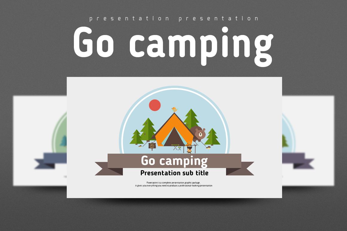 Go Camping PowerPoint template