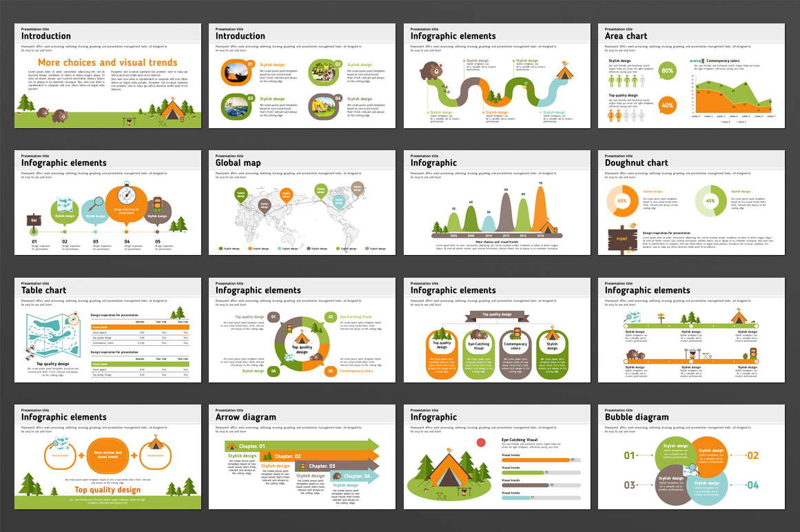 Go Camping PowerPoint template for $24