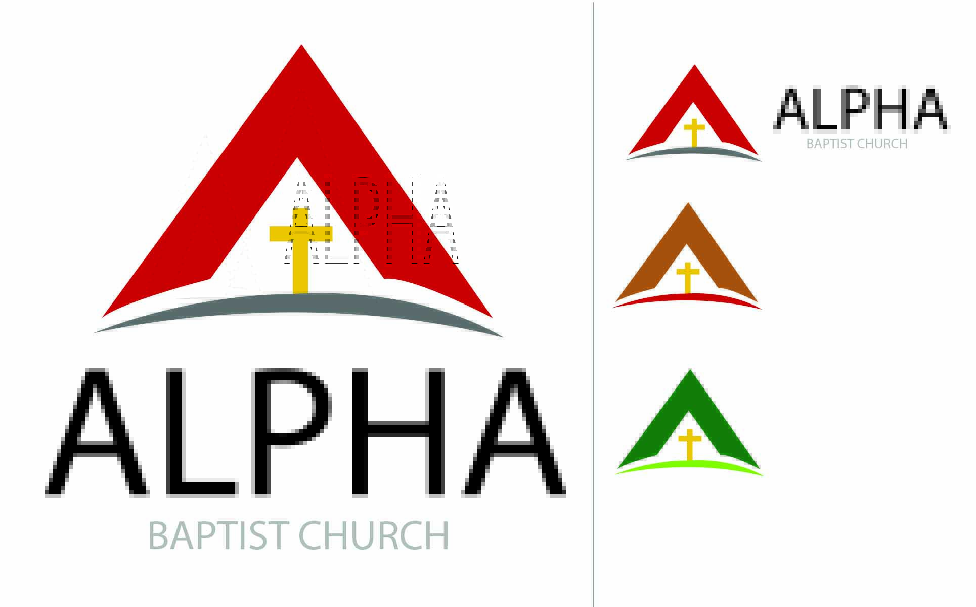 Download Шаблон логотипа "Alpha Logo Template" / Alpha Logo Template - Шаблон логотипа на тему графика church logo 3d appearance branding clean client depth design dimensional display effects floor graphic great icon mockup office photo-realistic presentation