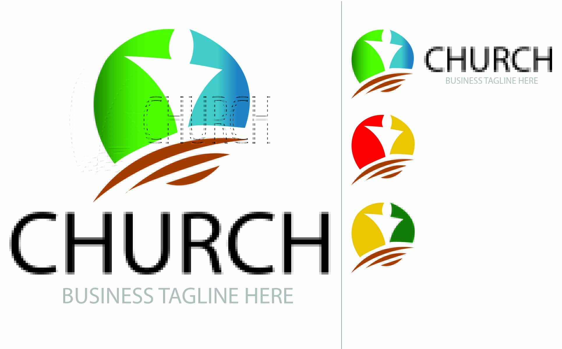 Download Шаблон логотипа "Church Logo Template" / Church Logo Template - Шаблон логотипа на тему графика church logo 3d appearance branding clean client depth design dimensional display effects floor graphic great icon mockup office photo-realistic presentation