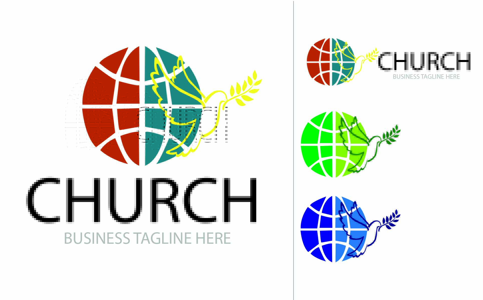 Download Шаблон логотипа "Church Logo Template" / Church Logo Template - Шаблон логотипа на тему графика church logo 3d appearance branding clean client depth design dimensional display effects floor graphic great icon mockup office photo-realistic presentation