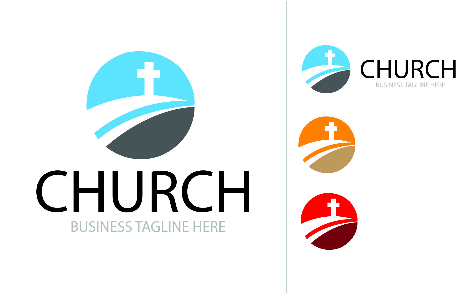 Download Шаблон логотипа "Church Logo Template" / Church Logo Template - Шаблон логотипа на тему графика church logo 3d appearance branding clean client depth design dimensional display effects floor graphic great icon mockup office photo-realistic presentation