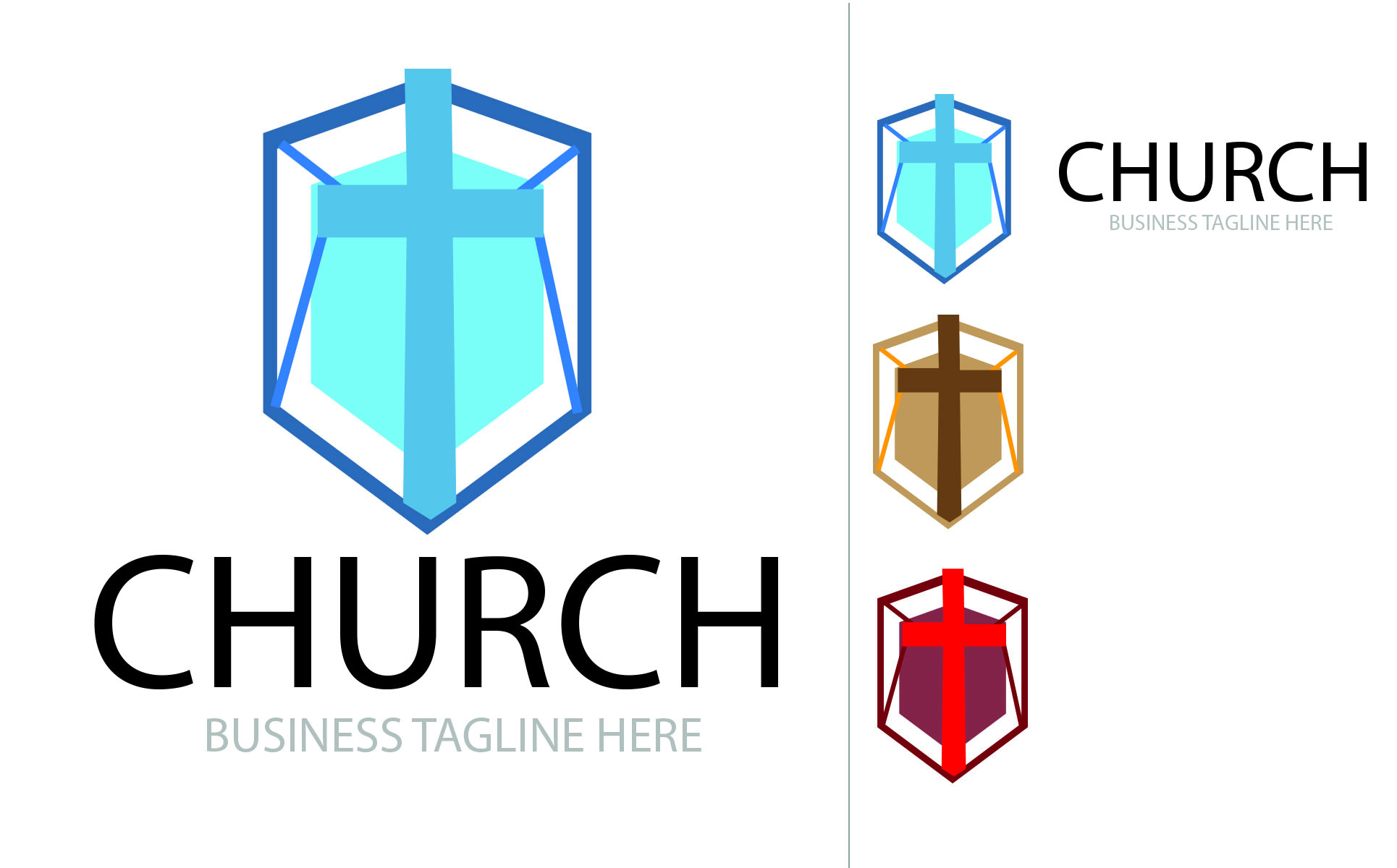 Download Шаблон логотипа "Church Logo Template" / Church Logo Template - Шаблон логотипа на тему графика church logo 3d appearance branding clean client depth design dimensional display effects floor graphic great icon mockup office photo-realistic presentation