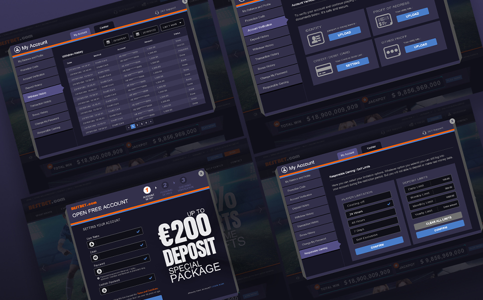 Download PSD шаблон "Full Gambling Site UI Design PSD Template" / Full Gambling Site UI Design PSD Template - PSD шаблон на тему букмекерская контора gambling casino livecasino sportsbet sportsbook betting uidesign webtemplate webdesign poker slotgame esports webserviceplan designtemplate ui visualdesign