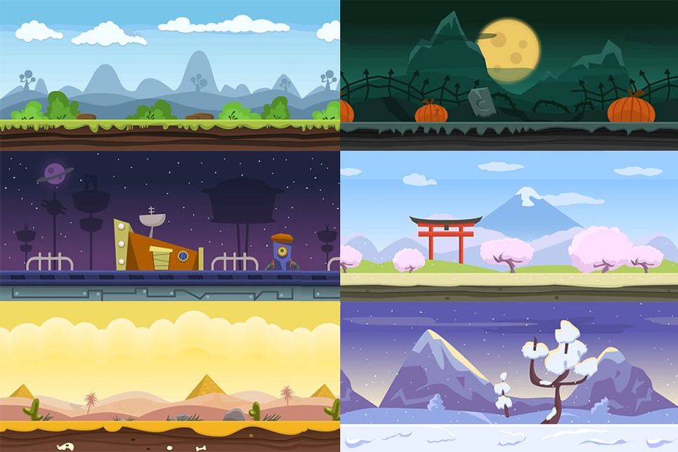 Download Набор иконок "10 Fresh Game Backgrounds Icon Set" / 10 Fresh Game Backgrounds Icon Set - Набор иконок на тему графика 