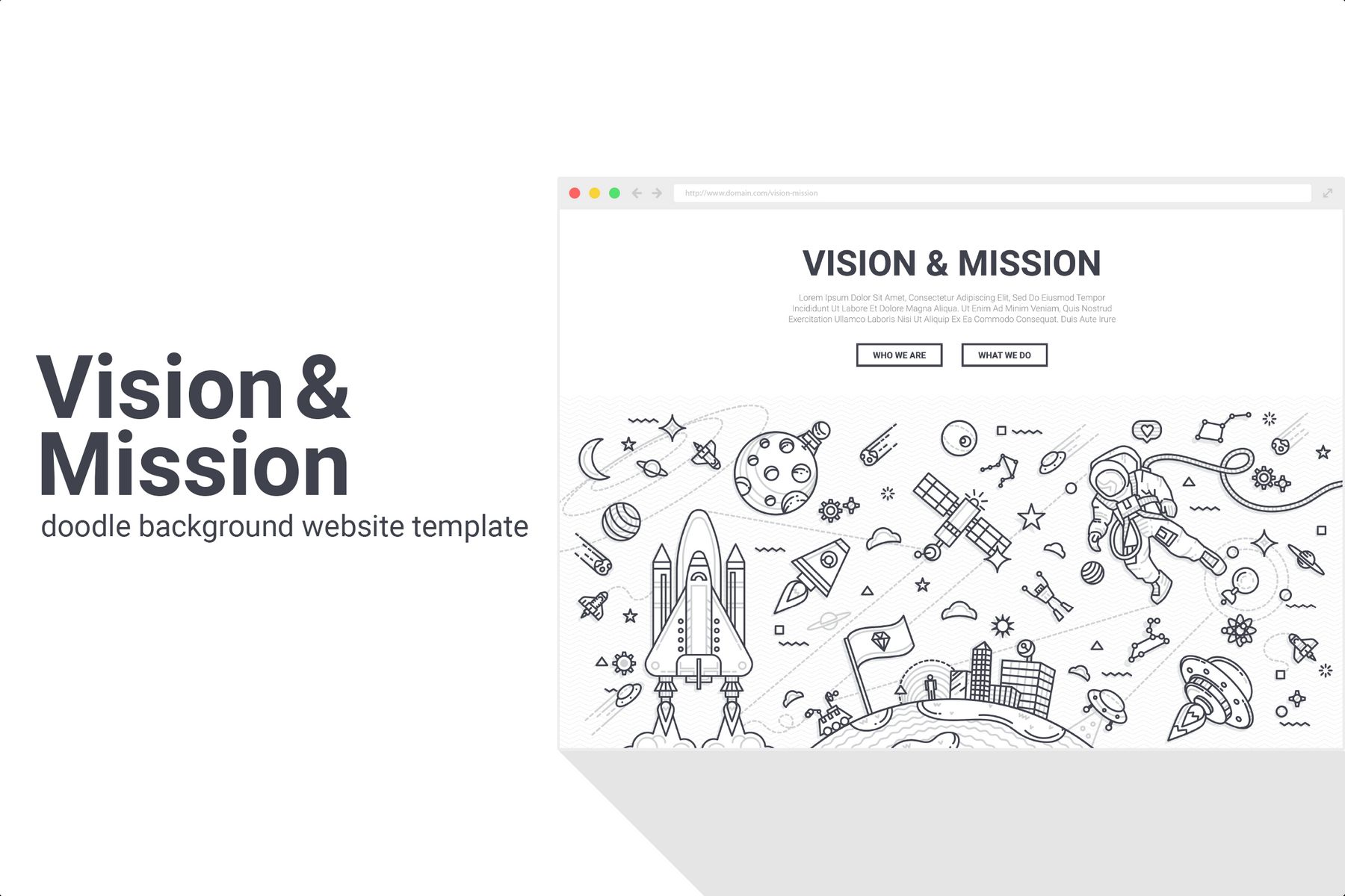 Download Background "Doodle - Vision Mission Background" / Doodle - Vision Mission Background - Background на тему графика 