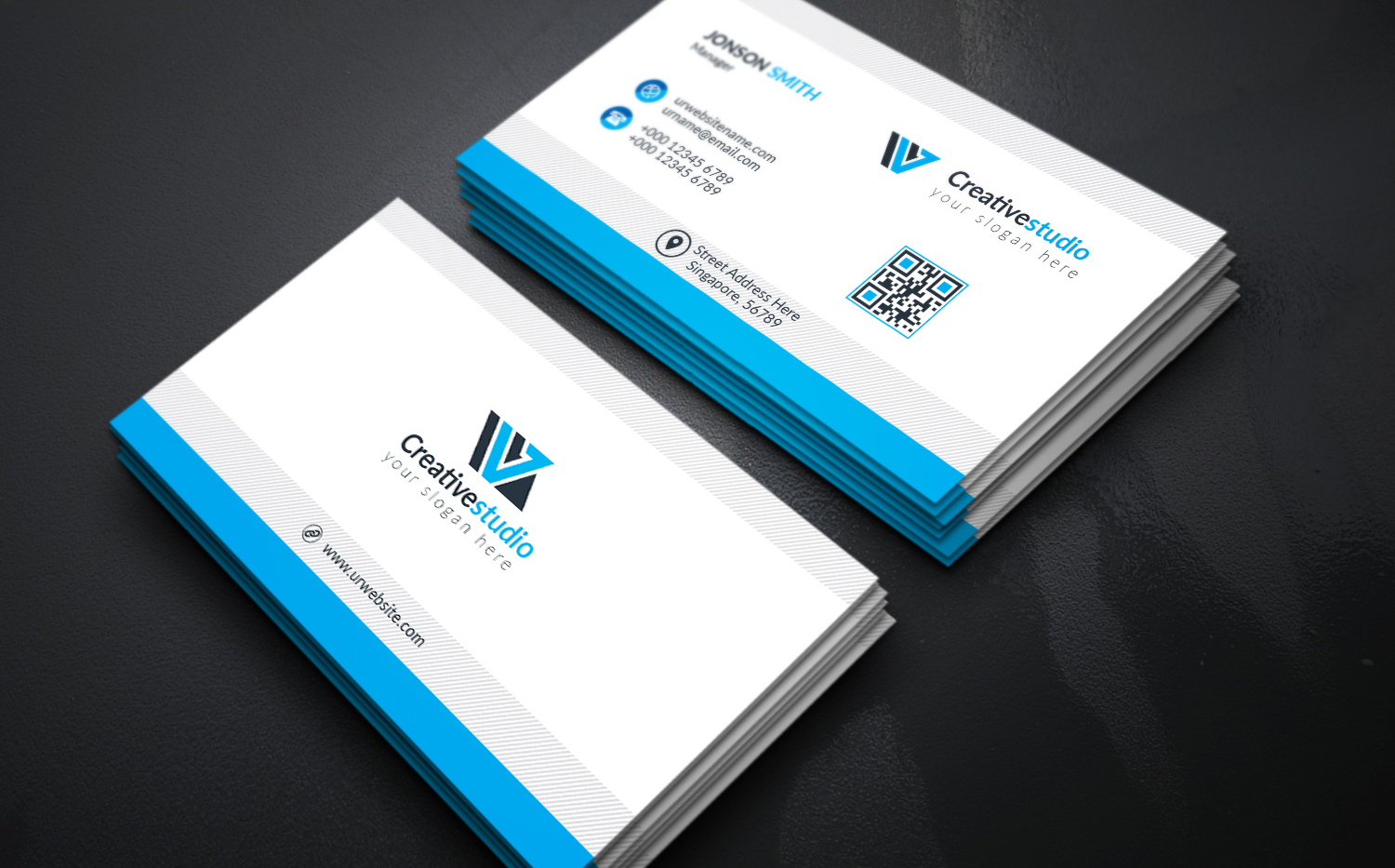 Download Фирменный стиль "Creative Studio Business Card - Corporate Identity Template" / Creative Studio Business Card - Corporate Identity Template - Фирменный стиль на тему графика print,designer,business,card,both,side,design,green,black,white,professional,modern,graphic,landscape,official,standard,creative,simple,web,logo