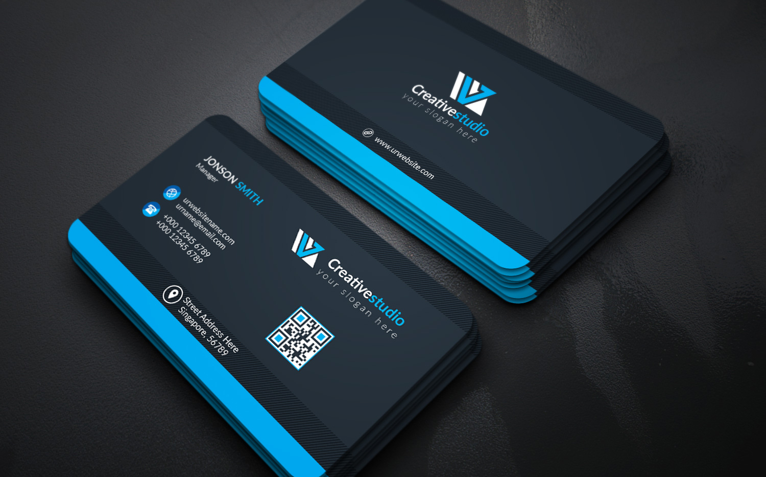 Download Фирменный стиль "Creative Studio Business Card - Corporate Identity Template" / Creative Studio Business Card - Corporate Identity Template - Фирменный стиль на тему графика print,designer,business,card,both,side,design,green,black,white,professional,modern,graphic,landscape,official,standard,creative,simple,web,logo