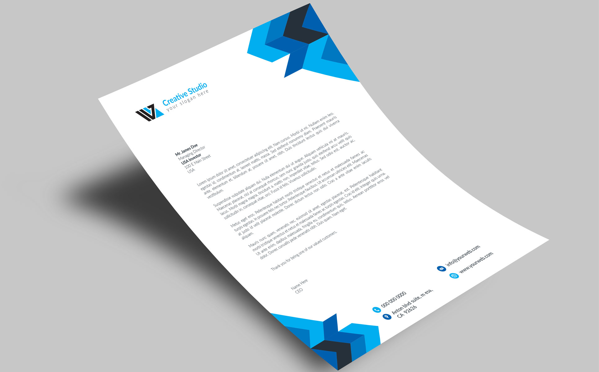 Download Фирменный стиль "Multipurpose Business Letterhead - Corporate Identity Template" / Multipurpose Business Letterhead - Corporate Identity Template - Фирменный стиль на тему графика business,letterhead,printing,professional,design,psd,best,modern,simple,corporate,creative,envelope,doctor,latest,minimal,card,luxury,multipurpose