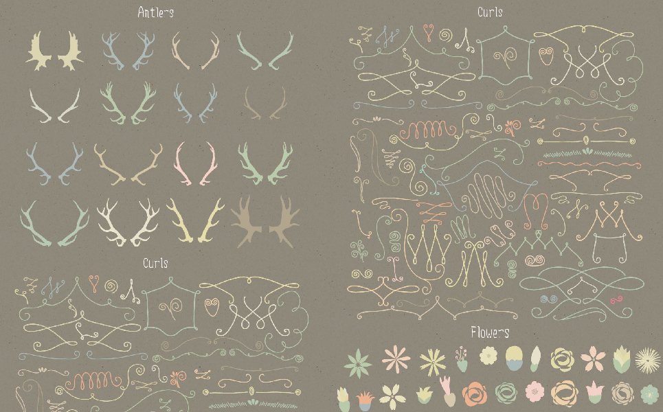 Download Иллюстрация "300+ Design Elements - Illustration" / 300+ Design Elements - Illustration - Иллюстрация на тему графика frame frames template dust blog web social media summer spring holiday invite branding botanical fashion abstract retro vintage stories wreath