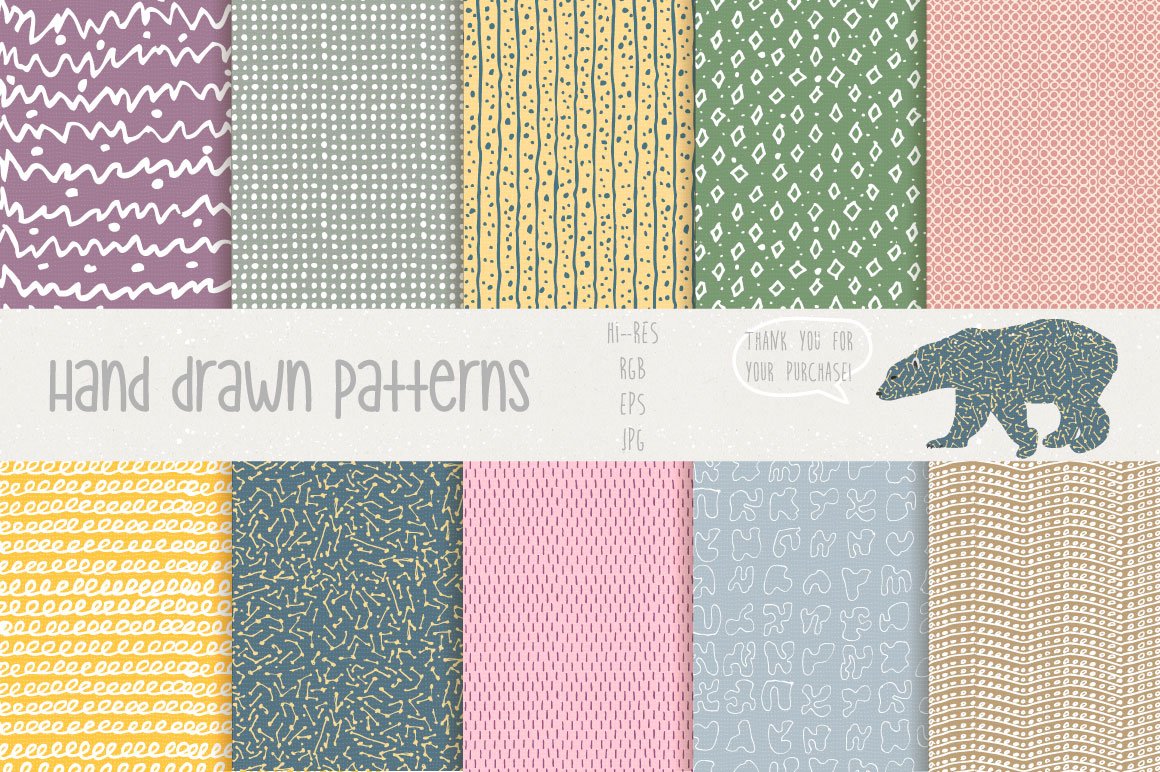Download Pattern "30 Hand Drawn Pattern" / 30 Hand Drawn Pattern - Pattern на тему графика pattern seamless geometric abstract frame frames template dust blog web social media summer spring holiday invite branding botanical fashion abstract