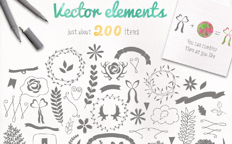 Download Background "DIY Watercolor Collection Background" / DIY Watercolor Collection Background - Background на тему графика shape texture background wallpaper fabric wrapping paper pattern seamless flower floral wedding leaf leaves logo logos invitation card rsvp save