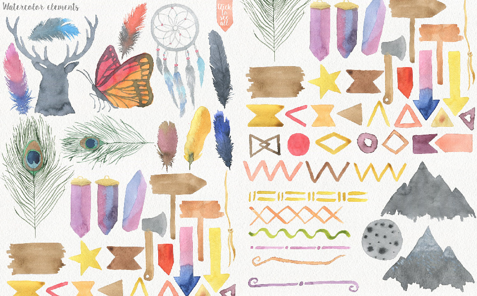 Download Иллюстрация "Wild Watercolor DIY - Illustration" / Wild Watercolor DIY - Illustration - Иллюстрация на тему графика watercolor flower floral wedding leaf leaves logo logos invitation card rsvp save the date book cover magazine poster print gold