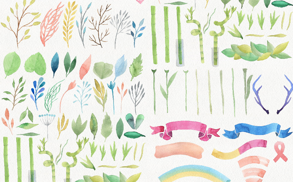 Download Иллюстрация "Garden Watercolor DIY - Illustration" / Garden Watercolor DIY - Illustration - Иллюстрация на тему графика watercolor animals garden watercolour flower floral botanical flower floral wedding leaf leaves logo logos invitation card rsvp save the date