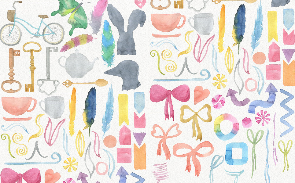 Download Иллюстрация "Garden Watercolor DIY - Illustration" / Garden Watercolor DIY - Illustration - Иллюстрация на тему графика watercolor animals garden watercolour flower floral botanical flower floral wedding leaf leaves logo logos invitation card rsvp save the date